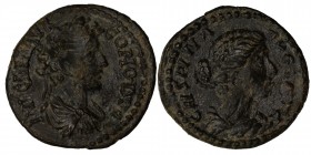 Mysia. Parion. Commodus AD 180-192. with Crispina
Bronze Æ, Condition: Very Good 4.7 gr. 20 mm.