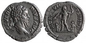 Septimius Severus AD 210. 
AR Denarius. Rome, SEVERVS PIVS AVG, laureate head of Septimius Severus right / PM TR P XVIII COS III PP, Jupiter standing ...