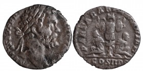 Septimius Severus, 193-211. 
Denarius (Silver) Rome, 201. SEVERVS PIVS AVG Laureate head of Septimius Severus to right. Rev. PART MAX P M TR P VIIII T...