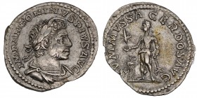 Elagabal 218-222 Denarius, Rome. 
Av: IMP ANTONINVS PIVS AVG, draped bust with laurel wreath and "horn" r. Rev: SVMMVS SACERDOS AVG, Kaiser sacrifices...