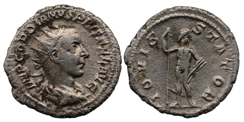 Gordian III AR Antoninianus. Rome, AD 241-243. IMP GORDIANVS PIVS FEL AVG, radia...