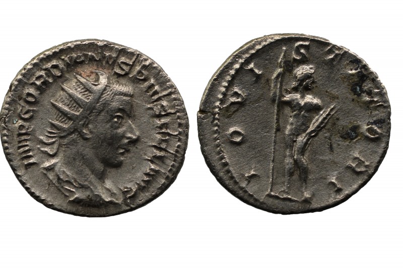 Gordianus III (AD 238-244)
Antoniniane (silver). Rome. Vs: bust on the right.
Ba...