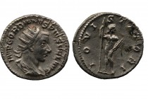 Gordianus III (AD 238-244)
Antoniniane (silver). Rome. Vs: bust on the right.
Back: Jupiter standing face to face / Gordianus next to tripod n. L. sta...