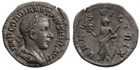 Gordian III, 238-244. AD 
Antoninianus (Silver) Rome, Summer 241. IMP GORDIANVS PIVS FEL AVG Laureate, draped and cuirassed bust of Gordian III to rig...