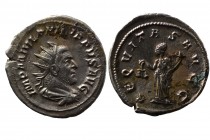 Philippus I. Arabs (AD 244-249) (D) AR-AntoninianusRome, AD 244-247. Bust with radiant crown, drapery and cuirass / aequitas with scales and cornucopi...