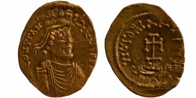Constans II, 641-668. Semissis Constan­tinople, 641-666. d N CONSTAN-TINЧS T P P AV Diademed, draped and cuirassed bust of Constans to right. Rev. VIC...