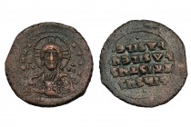 Byzantine, Basil II Bulgaroktonos. AD 976-1025. Constantinople. Follis Æ Condition: Very Good 18 gr. 33 mm.