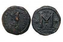 Anastasius I (491-518 A.D.) 
bronze Follis from Constantinople mint. - ? ? M ? ? // CON Byzantine Empire Anastasius I (491-518 A.D.) bronze Follis fro...