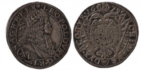 Leopold I. 1657 - 1705 XV 
Kreuzer Mint Vienna 1664, LIKE 64.3.5v, Var: .LEOPOLD VS -REX. ss-vz, Condition: Very Good 5.5 gr. 29 mm.
