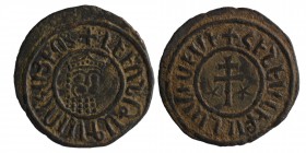 Cilician Armenia, Levon I, Ae Tank, Sis
Obverse: Crowned leonine bust facing slightly right
Reverse: Patriarchal cross; star to left and right
Referen...