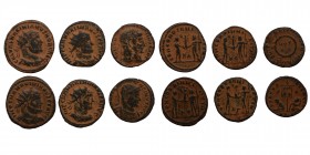 6 pieces of Roman Coins, as seen.
