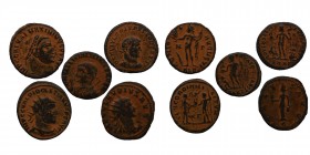 5 pieces of Roman Coins, as seen.