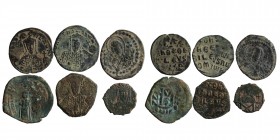 6 Byzantine coins, as seen