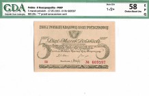 Polish marks 1916-1923
II RP, 5 marek polskich 1919 IH - GDA 58EPQ 
 II RP, 5 marek polskich 1919 IH - GDA 58EPQ Bardzo atrakcyjny około emisyjny eg...