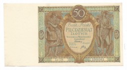 Zloty 1919-1938
II RP, 50 złotych 1929 
 II RP, 50 złotych 1929 Emisyjny egzemplarz. 
Grade: UNC