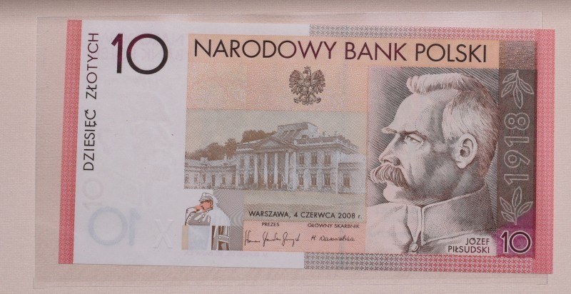 III RP od 1994
III RP, 10 złotych 2008 Piłsudski 
 III RP, 10 złotych 2008 Pił...