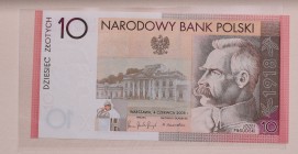 III RP od 1994
III RP, 10 złotych 2008 Piłsudski 
 III RP, 10 złotych 2008 Piłsudski Banknot w emisyjnym stanie zachowania. 
Grade: UNC