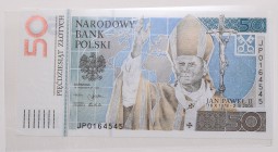 III RP od 1994
III RP, 50 złotych Jan Paweł II 
 III RP, 50 złotych Jan Paweł II Banknot w emisyjnym stanie zachowania. 
Grade: UNC