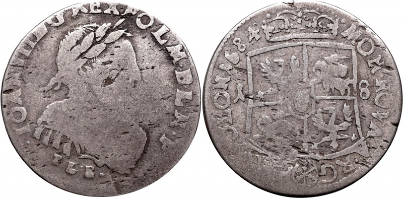 Collection of John III Sobieski coins
John III Sobieski, 18 groschen 1684, Brom...
