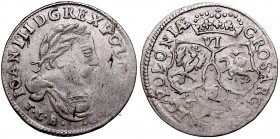 Collection of John III Sobieski coins
John III Sobieski, 6 groschen 16??, Bromberg 
 John III Sobieski, 6 groschen 16??, Bromberg Ładny detal. Mocno...