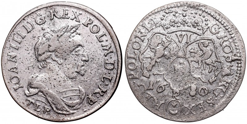 Collection of John III Sobieski coins
John III Sobieski, 6 groschen 1680, Craco...