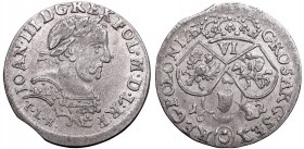 Collection of John III Sobieski coins
John III Sobieski, 6 groschen 1682, Cracow 
 John III Sobieski, 6 groschen 1682, Cracow Ładny egzemplarz. Rzad...