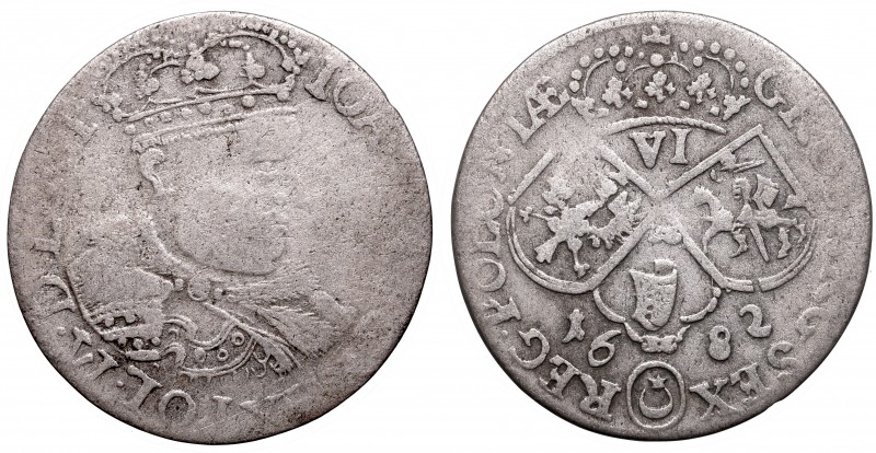 Collection of John III Sobieski coins
John III Sobieski, 6 groschen 1682, Craco...