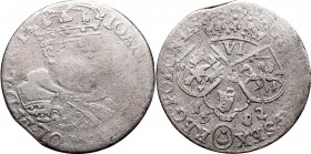 Collection of John III Sobieski coins
John III Sobieski, 6 groschen 1682, Cracow 
 John III Sobieski, 6 groschen 1682, Cracow Obiegowy egzemplarz. P...
