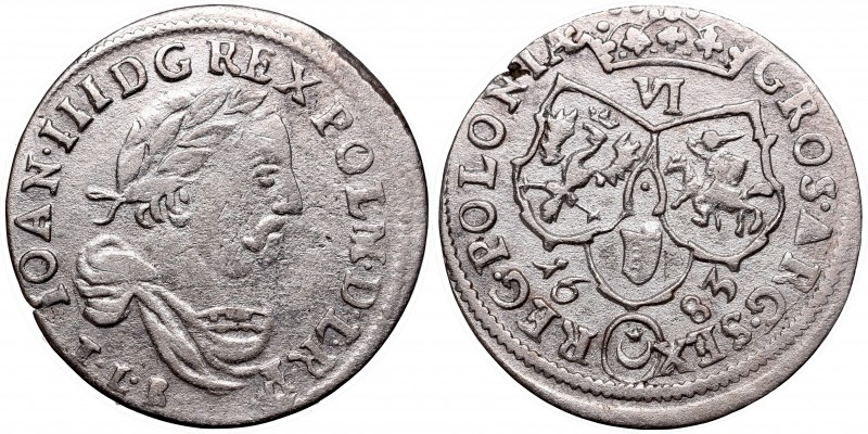 Collection of John III Sobieski coins
John III Sobieski, 6 groschen 1683, Bromb...