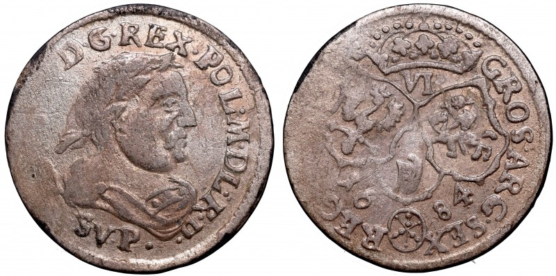 Collection of John III Sobieski coins
John III Sobieski, 6 groschen 1684, Bromb...