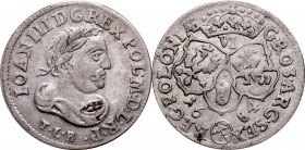 Collection of John III Sobieski coins
John III Sobieski, 6 groschen 1684, Bromberg 
 John III Sobieski, 6 groschen 1684, Bromberg Ładny, dobrze wybi...