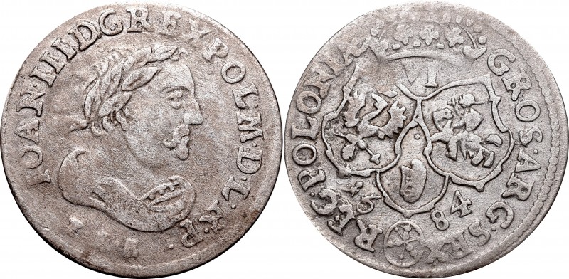 Collection of John III Sobieski coins
John III Sobieski, 6 groschen 1684, Bromb...