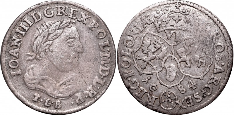 Collection of John III Sobieski coins
John III Sobieski, 6 groschen 1684, Bromb...
