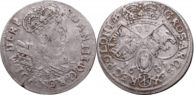 Collection of John III Sobieski coins
John III Sobieski, 6 groschen 1685, Craco...