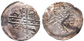 Śląsk
Schlesien, Bolislaus I, Denarius 
 Schlesien, Bolislaus I, Denarius Piękny egzemplarz w złotawej patynie. Reference: Suchodolski 3c; Stronczyń...