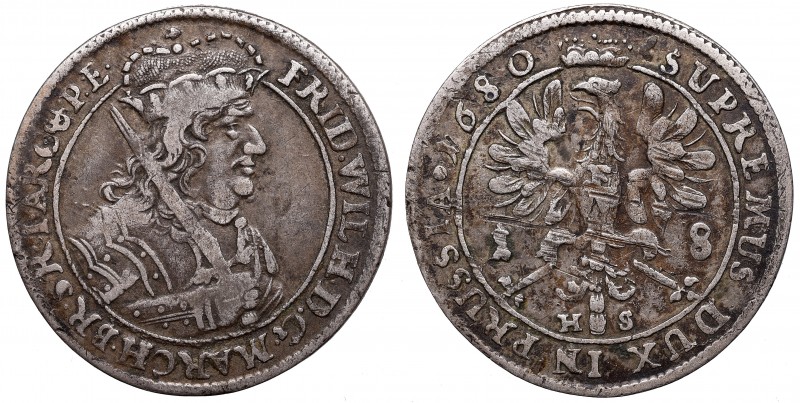 Duchy of Prussia
Germany, Preussen, Friedrich Wilhelm, 18 groschen 1680, Konigs...