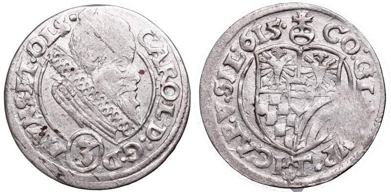 Silesia
Schlesien, Duchy of Oels, Carol II, 3 kreuzer 1615, Oels 
 Schlesien, ...