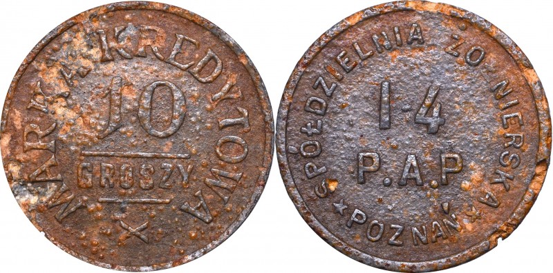 Military coins
II Republic of Poland, 10 groschen 14 regiment of artillery Pose...