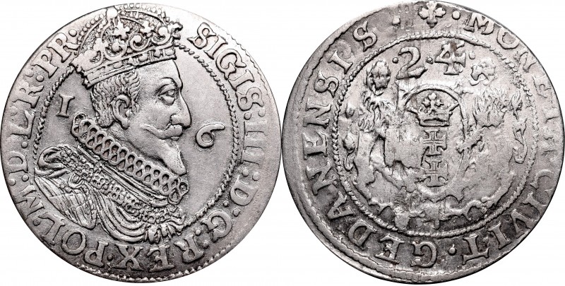 Poland 1506-1795
Sigismund III, 18 groschen 1624, Danzig - date overstriked 
 ...