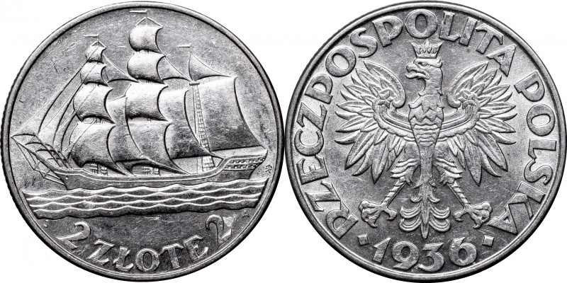 2 złote
II Republic of Poland, 2 zloty 1936 Ship 
 II Republic of Poland, 2 zl...