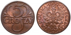 5 groszy
II Republic of Poland, 5 groschen 1937 
 II Republic of Poland, 5 groschen 1937 Atrakcyjna, połyskowa sztuka. 
Grade: UNC/AU 

 Polen, P...