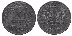 Polish coins between 1939 and 1945
GG, 20 groschen 1923 
 GG, 20 groschen 1923 Atrakcyjny egzemplarz z lekkim nalotem. 
Grade: AU 

 Monety polsk...