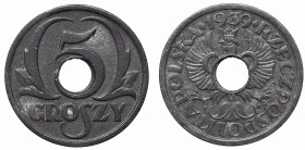 Polish coins between 1939 and 1945
GG, 5 groschen 1939 
 GG, 5 groschen 1939 Atrakcyjna sztuka. 
Grade: UNC/AU 

 Monety polskie między 1939 a 19...