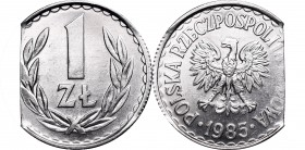Polish People's Republic (1945-1989)
Peoples Republic of Poland, 1 zloty 1985 - mint error 
 Peoples Republic of Poland, 1 zloty 1985 - mint error E...
