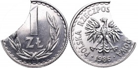 Polish People's Republic (1945-1989)
Peoples Republic of Poland, 1 zloty 1986 - mint error 
 Peoples Republic of Poland, 1 zloty 1986 - mint error E...