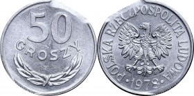 Polish People's Republic (1945-1989)
Peoples Republic of Poland, 50 groschen 1978 mint error 
 Peoples Republic of Poland, 50 groschen 1978 mint err...
