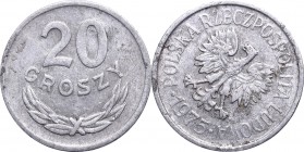 Polish People's Republic (1945-1989)
Peoples Republic of Poland, 20 groschen 1975 mint error 
 Peoples Republic of Poland, 20 groschen 1975 mint err...