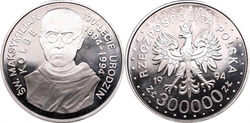 III Republic since 1989
III Republic of Poland, 300.000 zloty 1994 Kolbe 
 III...