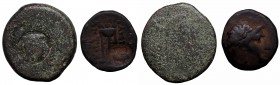 Greece
Grecja, Zestaw brązów kontrmarkowanych 
 Grecja, Zestaw brązów kontrmarkowanych Dwa brązy z kontrmarkami. Patyna, nalot. 

 ancient, antike...