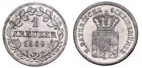 Austria and Austria-Hungary
1 kreuzer 1869 
 1 kreuzer 1869 Bardzo atrakcyjny przykład drobnej srebrnej monety z obustronnym mocnym efektem ducha. R...